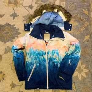 Roxy girls Jet Ski watercolor jacket sz 12